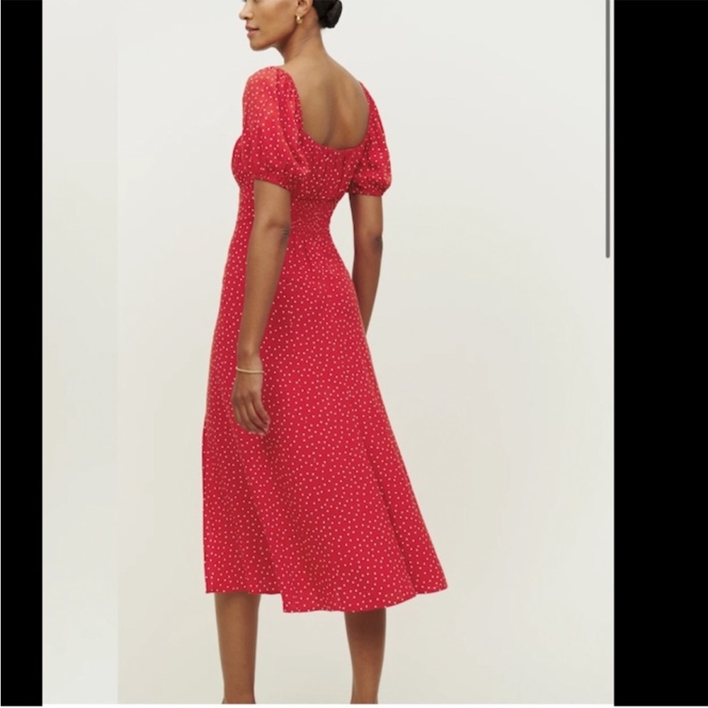 Reformation Teyana red polka dot dress size 2